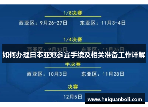 如何办理日本亚冠参赛手续及相关准备工作详解 如何办理日本亚冠参赛手续及相关准备工作详解